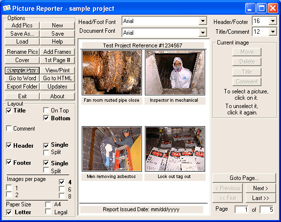 Picture Reporter Screenshot